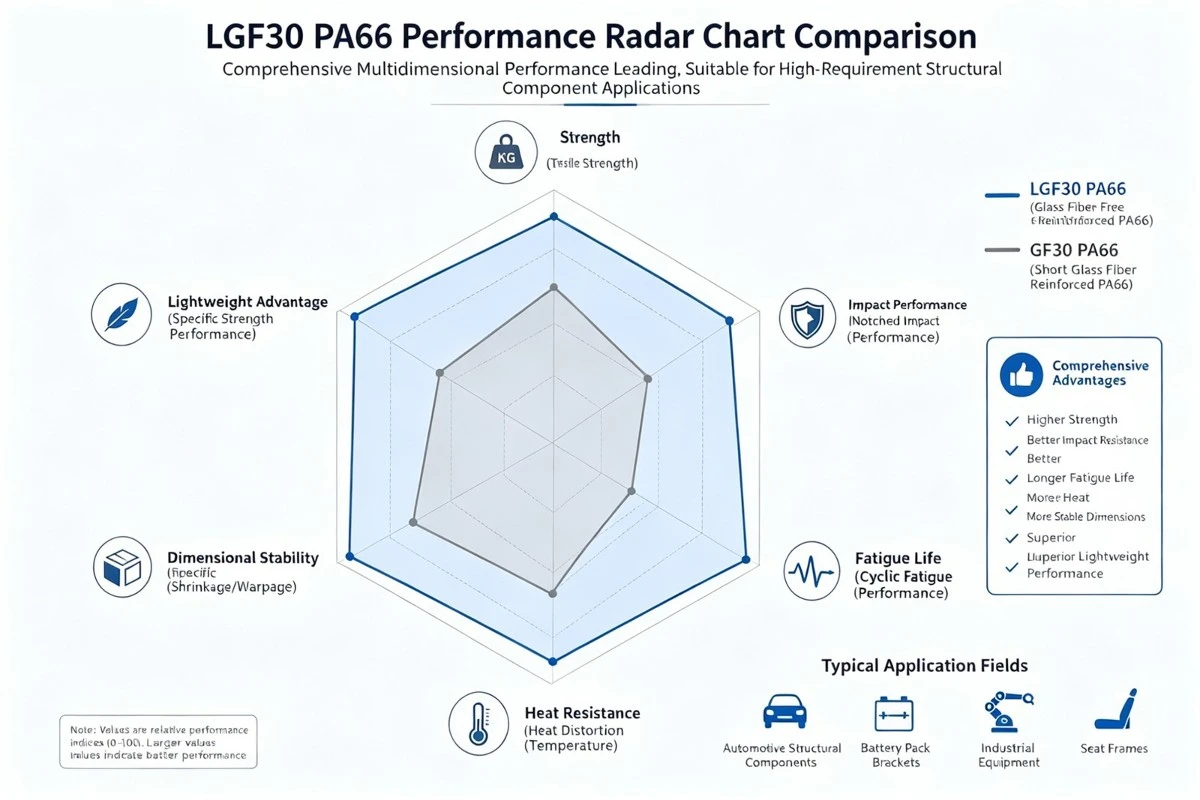 LGF30 PA66 Vs GF30 PA66 LGF30 PA66 Vs GF30 PA66